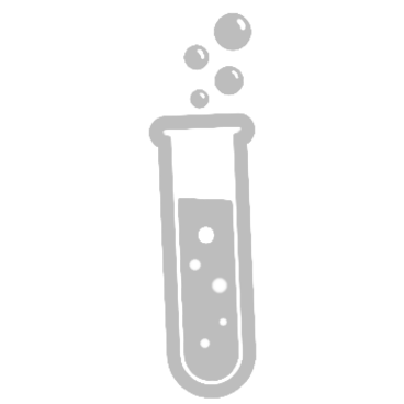 A test tube icon with bubbling fluid